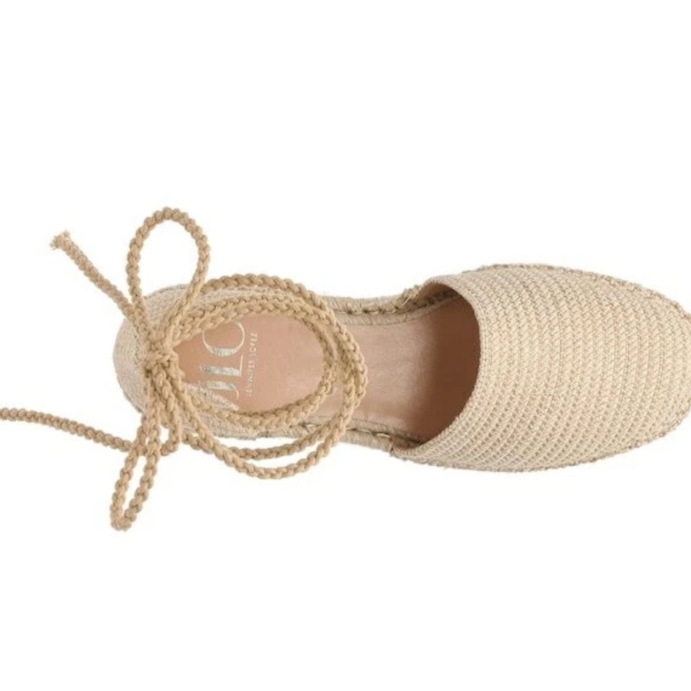 Jennifer Lopez Gold Espadrille Platform Slip Ons - Picture 10 of 12